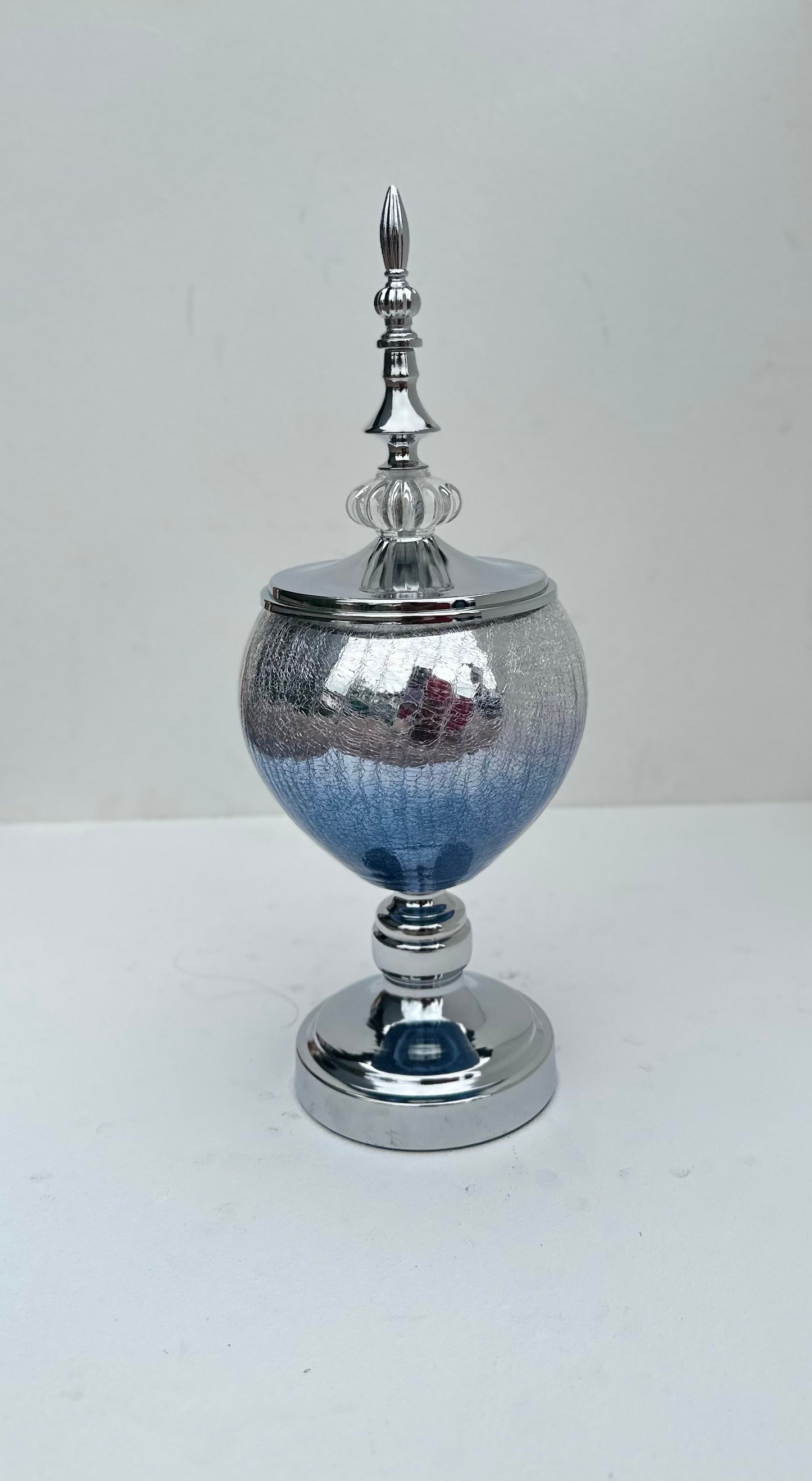 Silver small crashed ginger jar