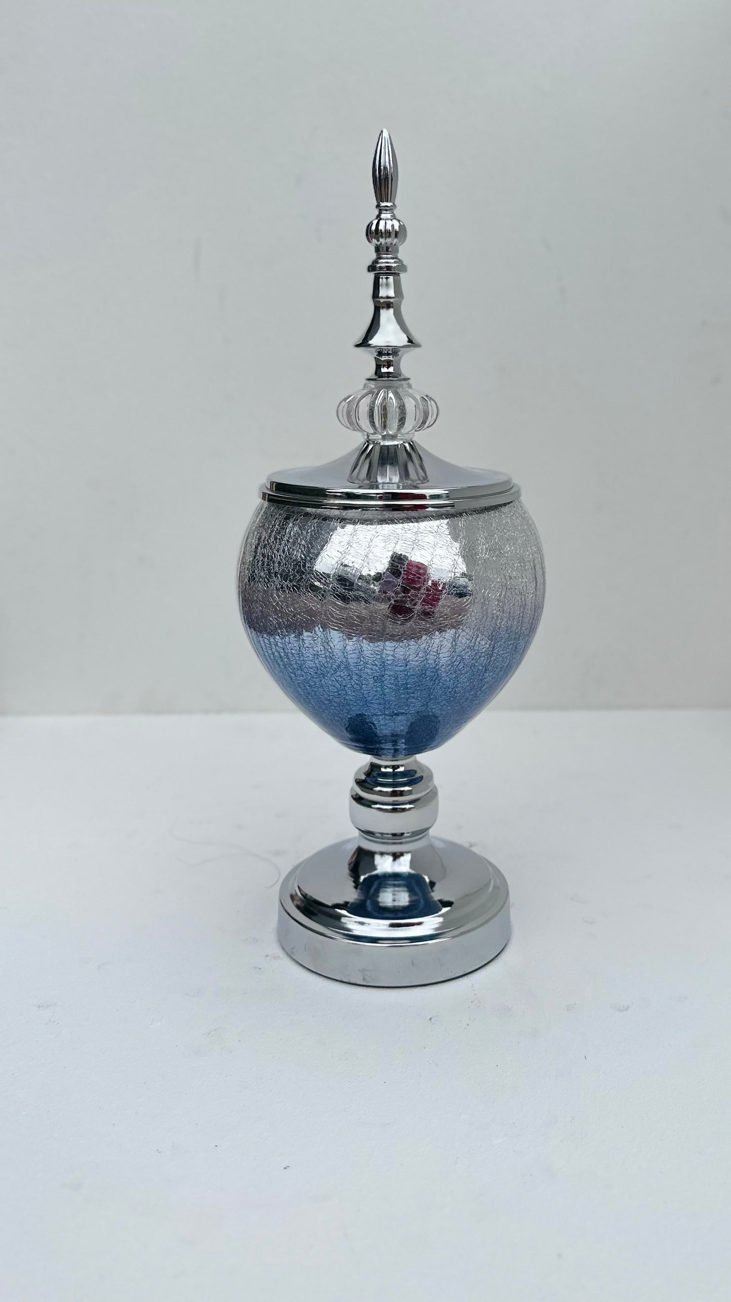 Silver small crashed ginger jar