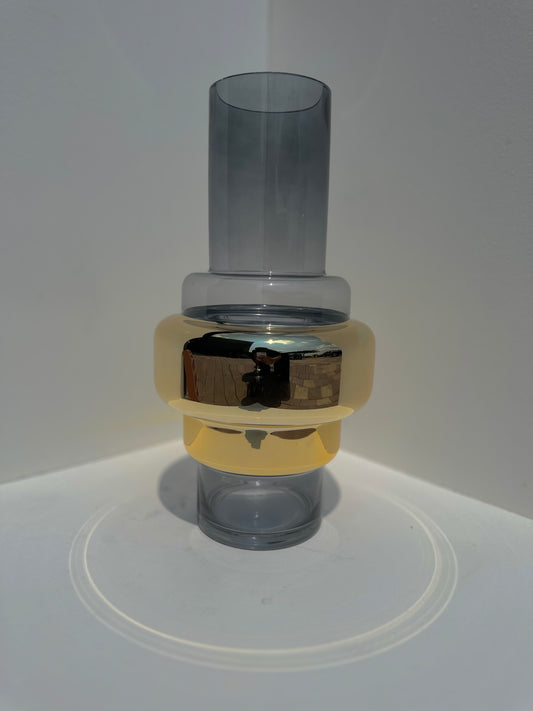 Large gold glass vase