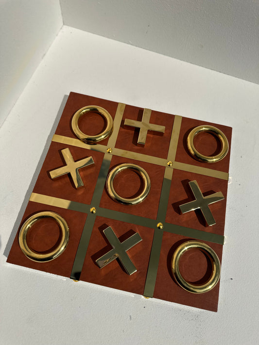 X and O Ornament Gold and Brown