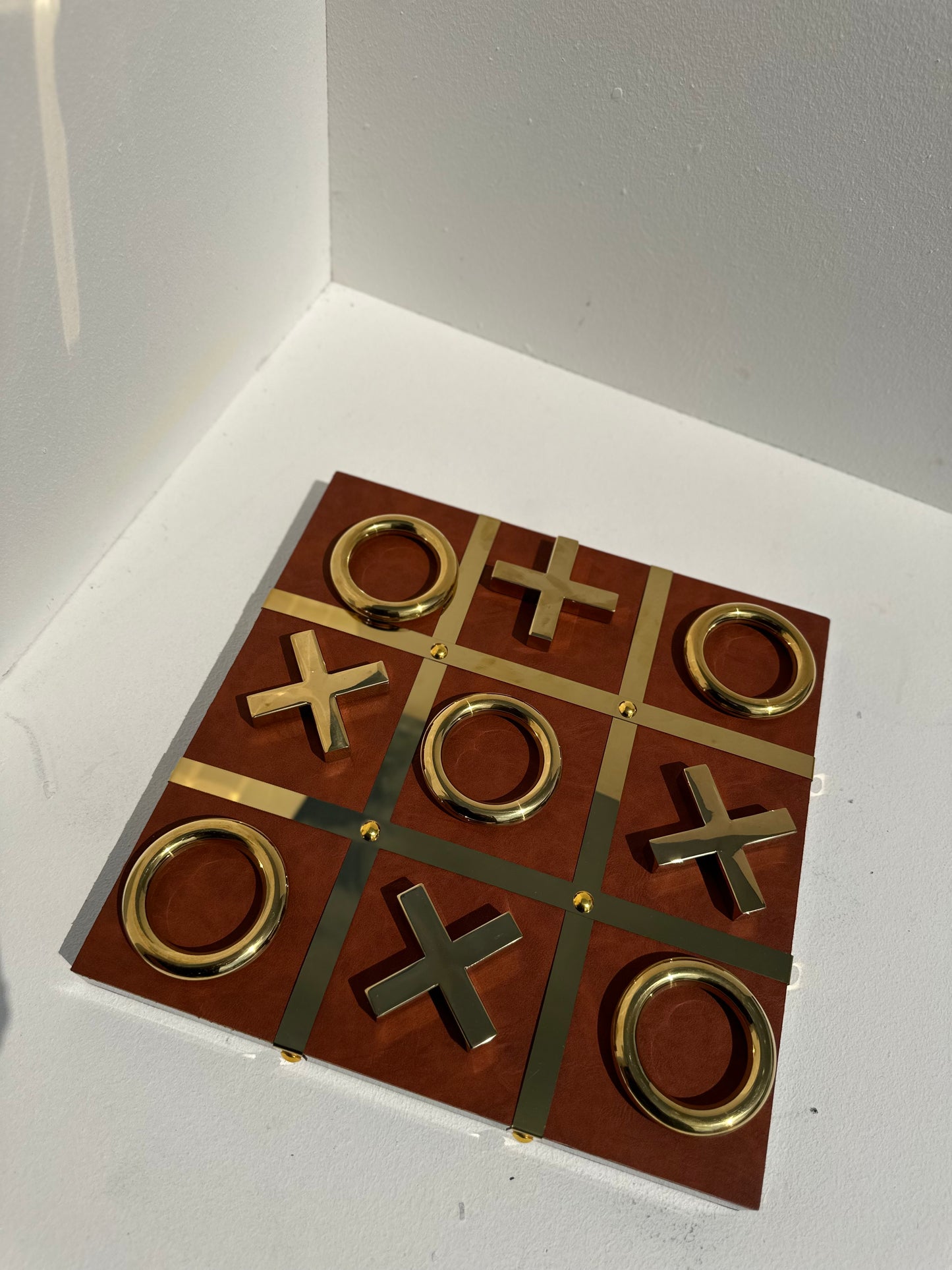 X and O Ornament Gold and Brown