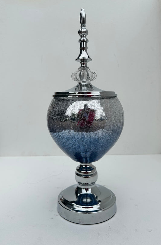 Silver small crashed ginger jar