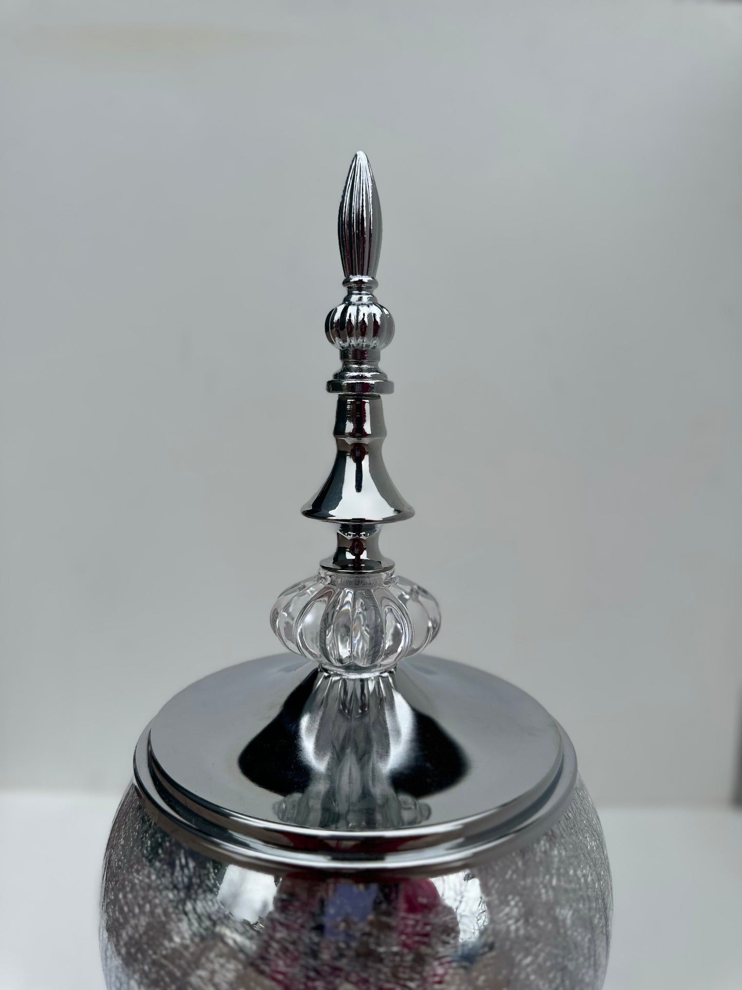 Silver small crashed ginger jar